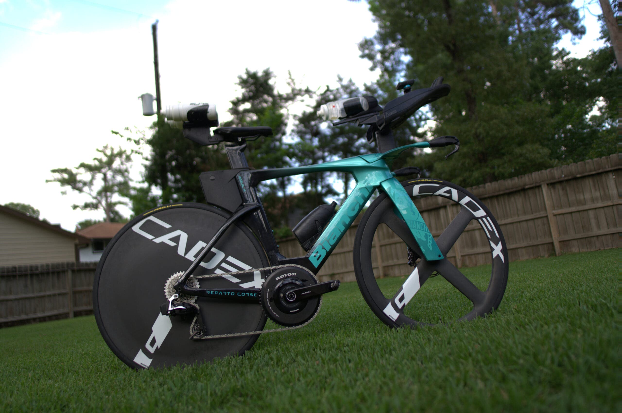 Bianchi will be riding the funky Aquila TT Cam Main at Ironman Texas this weekend.